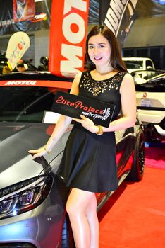 Elite project female model at Trans Sport Show in Pasay, Philipp