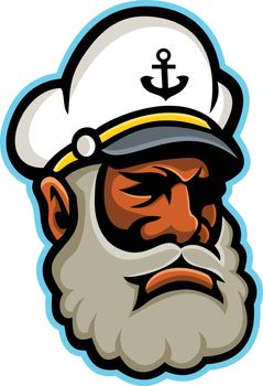 Black Sea Captain or Skipper Mascot 