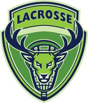 Deer Buck Stag Lacrosse Crest