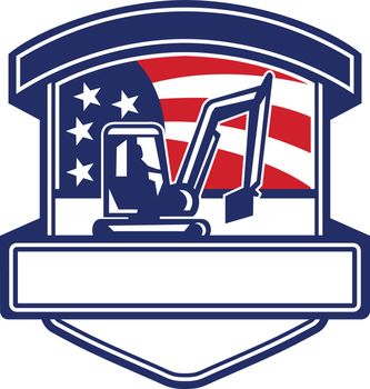 Excavation Services USA Flag Badge 