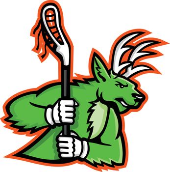 Stag Deer Lacrosse Mascot
