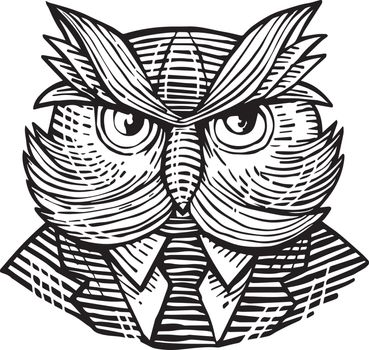 Hip Wise Owl Suit Woodcut