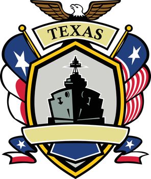 Texas Navy Battleship Flag Icon