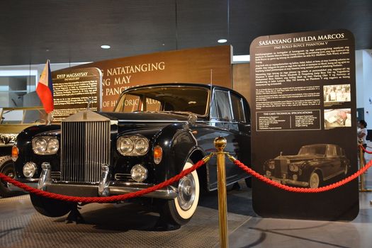 1960 Rolls-Royce Phantom V owned by Imelda Marcos display at Pre