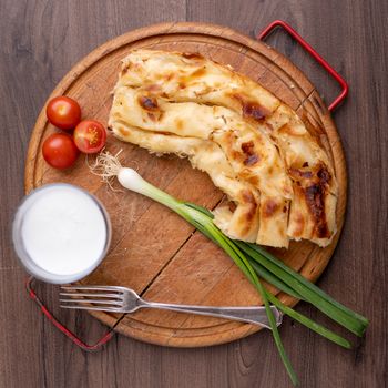 Traditional balkan meal - Burek or Borek pie with cheese