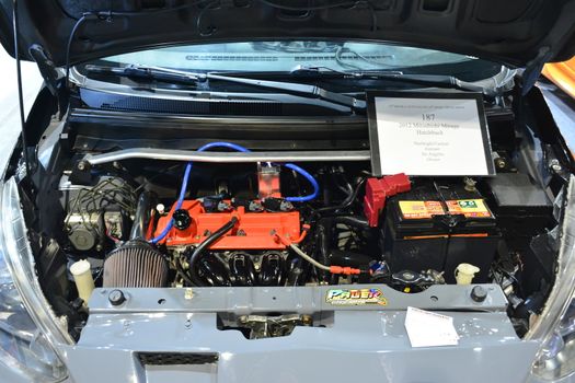 Mitsubishi mirage hatchback motor engine at Manila Auto Salon ca