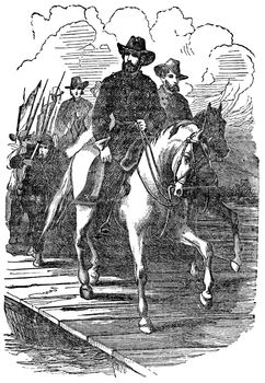 An engraved vintage illustration image of a General Ulysses Gran