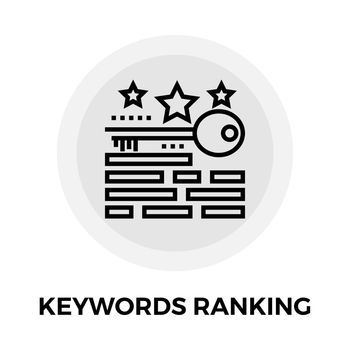 Keywords Ranking Line Icon
