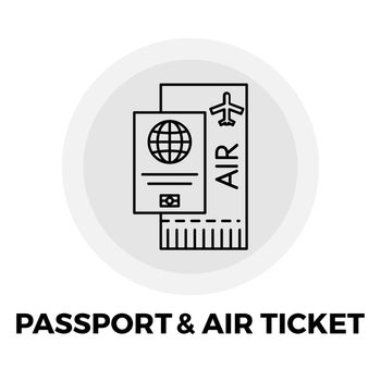 Passport and Ticket Icon