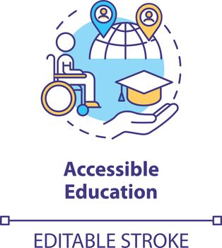 Accessible education concept icon