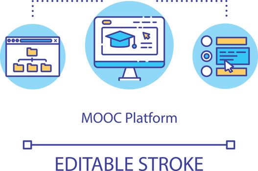 MOOC platform concept icon