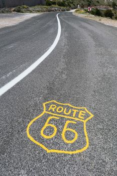 Historic Route 66 crossing the United States of America