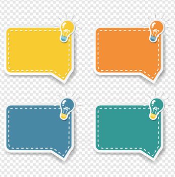 Idea Sign With Speech Bubble Isolated Transparent Background