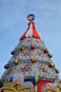 Christmas tree made from recycled plastics in Antipolo, Rizal, P