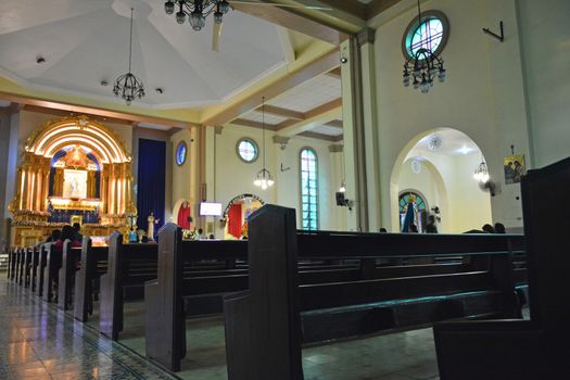 Our Lady of Light Parish church interior in Cainta, Rizal, Phili