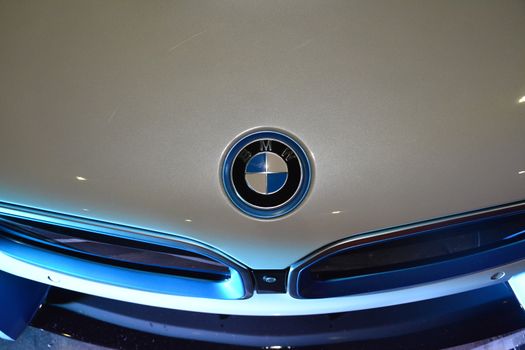 BMW i8 emblem at Bumper to Bumper Prime car show in Pasay, Phili