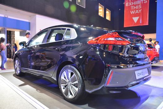 Hyundai ionic hybrid at Manila International Auto Show in Pasay,