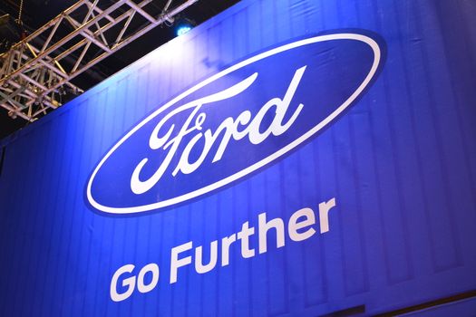 Ford motors sign at Manila International Auto Show in Pasay, Phi