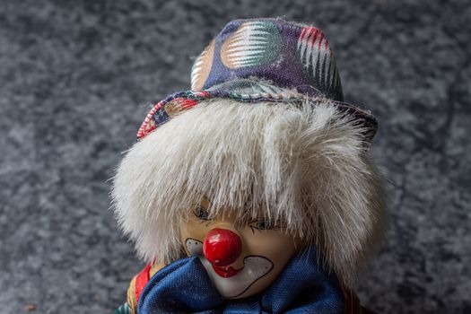 colorful clown as a doll