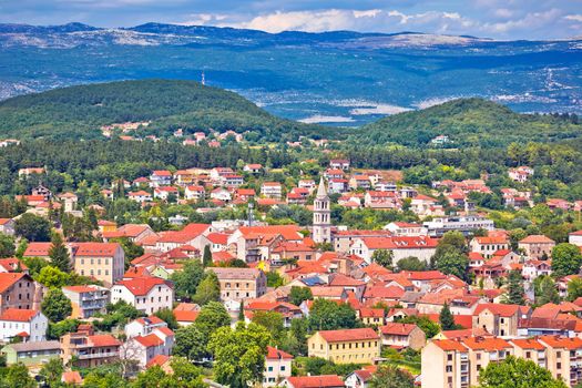 Town of Sinj in Dalmatia hinterland view