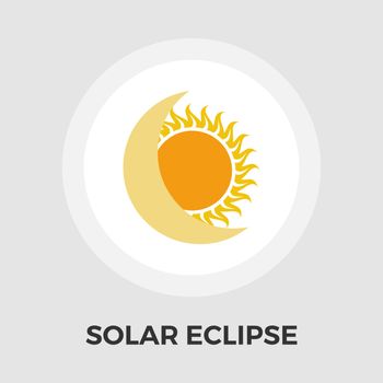 Solar eclipse flat icon