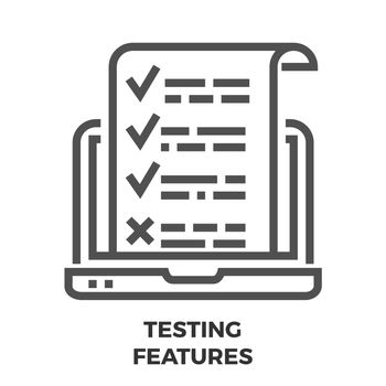Testing Features Line Icon
