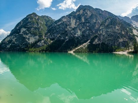 Pragser Wildsee in the Dolomites, South Tyrol