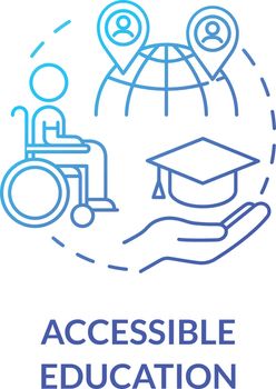 Accessible education concept icon