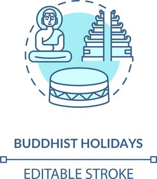 Buddhist holidays concept icon