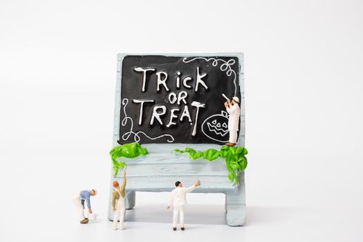Miniature people coloring Halloween Party Props 