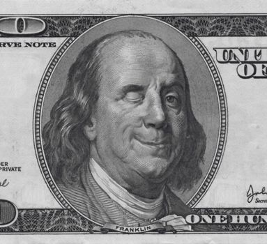 Smiling Ben Franklin