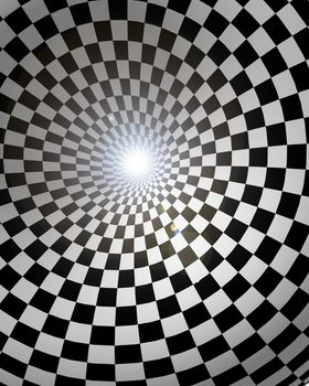 Checkered tunnel
