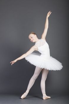 Portrait of ballet dancer in studio