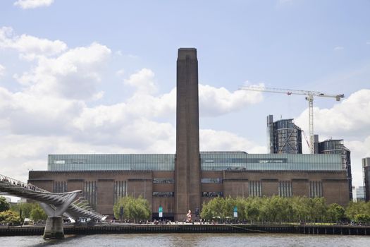 Tate Modern art museum and River Thames at London, England, UK