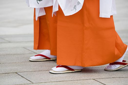 Japanese Women in Traditional Dress at Meiji Shrine