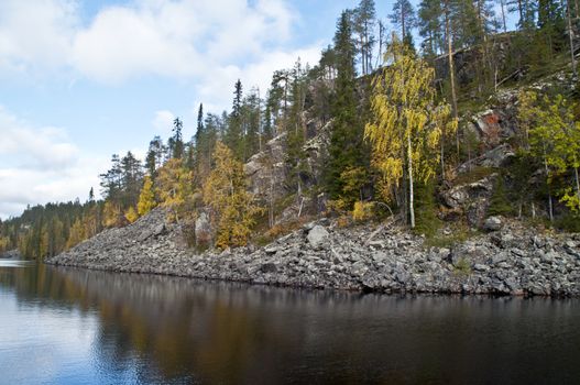 Small canyon in a national park in East-Finland