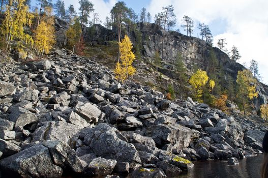 Rocks in a national park in East-Finland