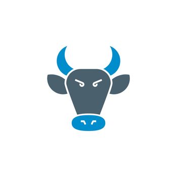 Bull Market related vector glyph icon.