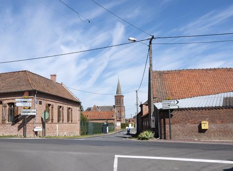 village crossing in northern france