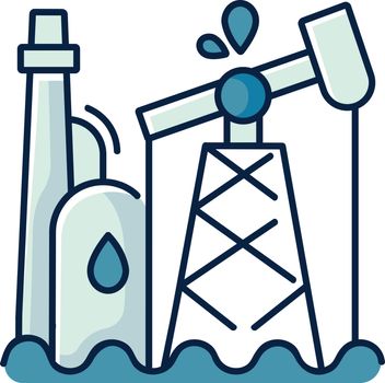 Oil industry RGB color icon