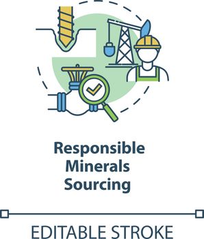 Responsible minerals sourcing concept icon