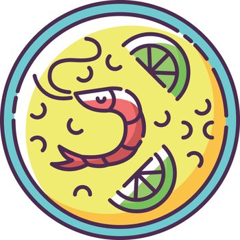 Paella RGB color icon