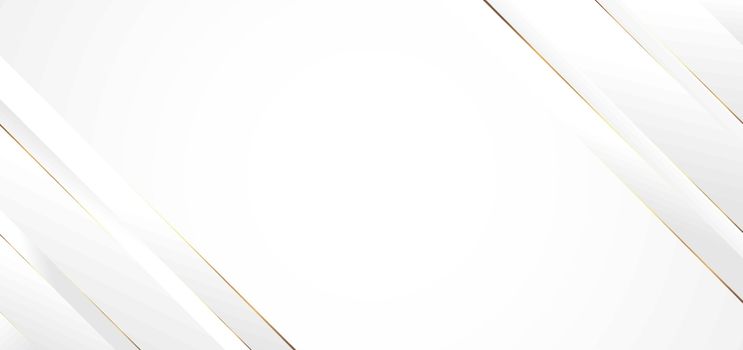 Abstract modern white background paper cut style with golden line  Luxury concept. You can use for banner template, cover, print ad, presentation, brochure, etc. Vector illustration