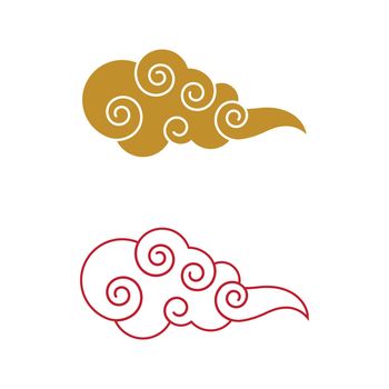 Chinese Cloud template vector icon