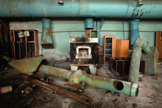 Damaged furnace in Jupiter Plant Chernobyl