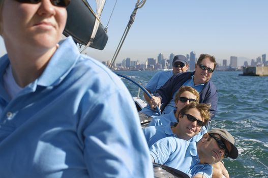 Photo of Sailing team on yacht