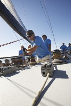 Photo of Sailing team on yacht