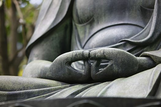 Japan Tokyo Senso-ji Buddha hands close-up