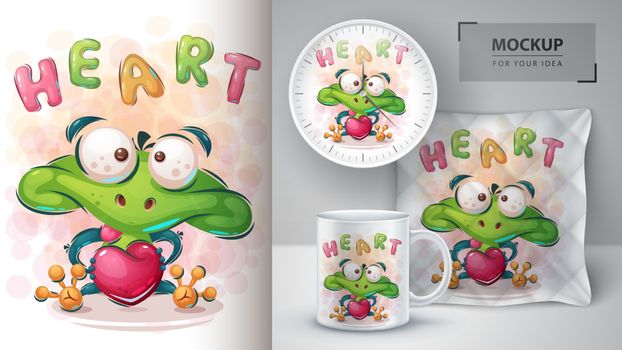 Love frog poster and merchandising