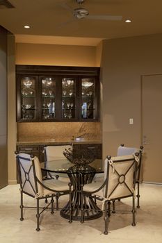 Dining room in luxury mansion